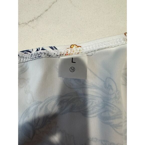 NWT Bikini White Rope Triangle Top Size Large - Picture 4 of 6